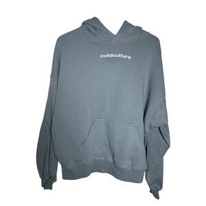 Cold Culture vision Hoodie Sweatshirt Men's Medium Steel Blue Gray coldculture